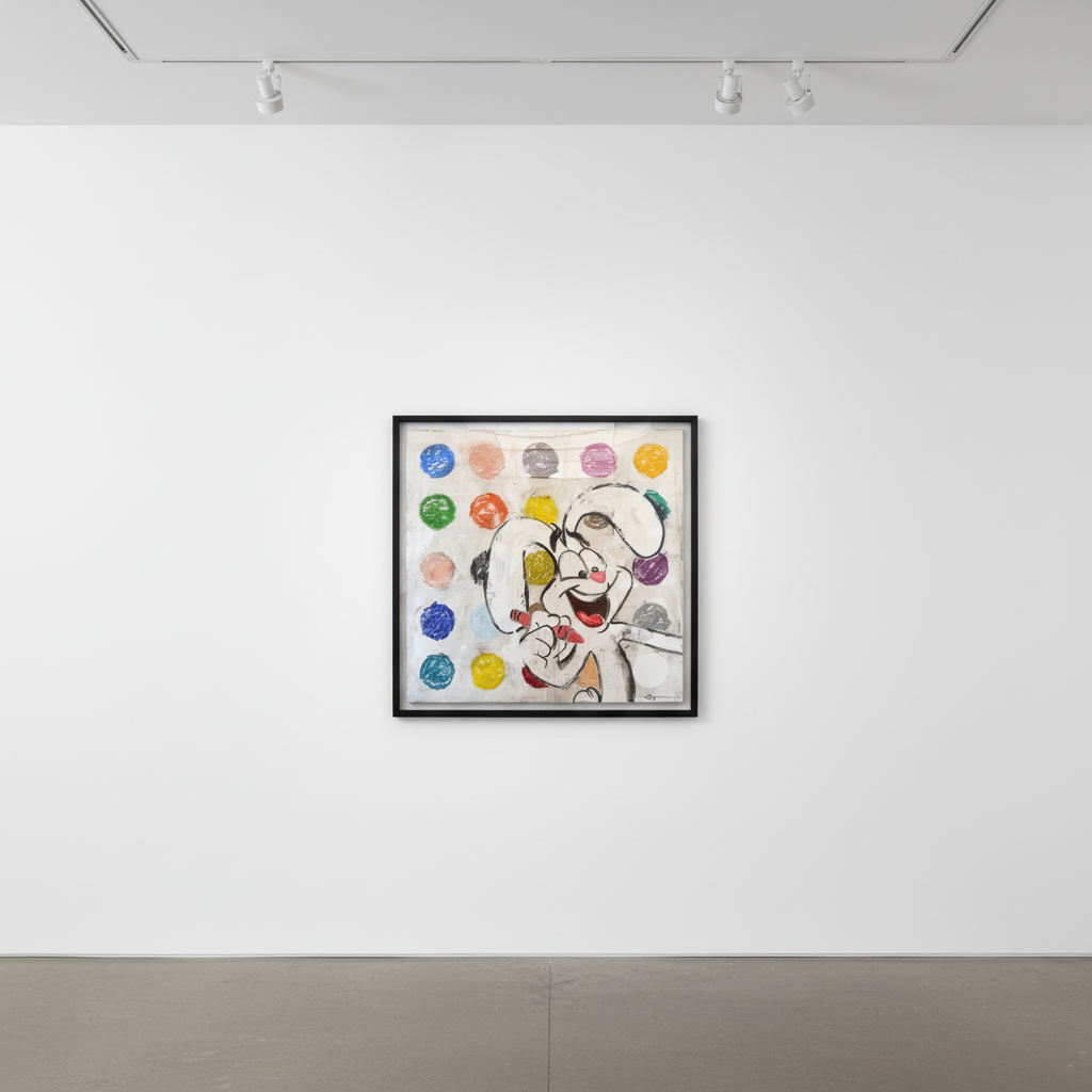 Jojo Anavim - Trix Bunny (Spots), 2023, Acrylic and Oil Stick on Canvas