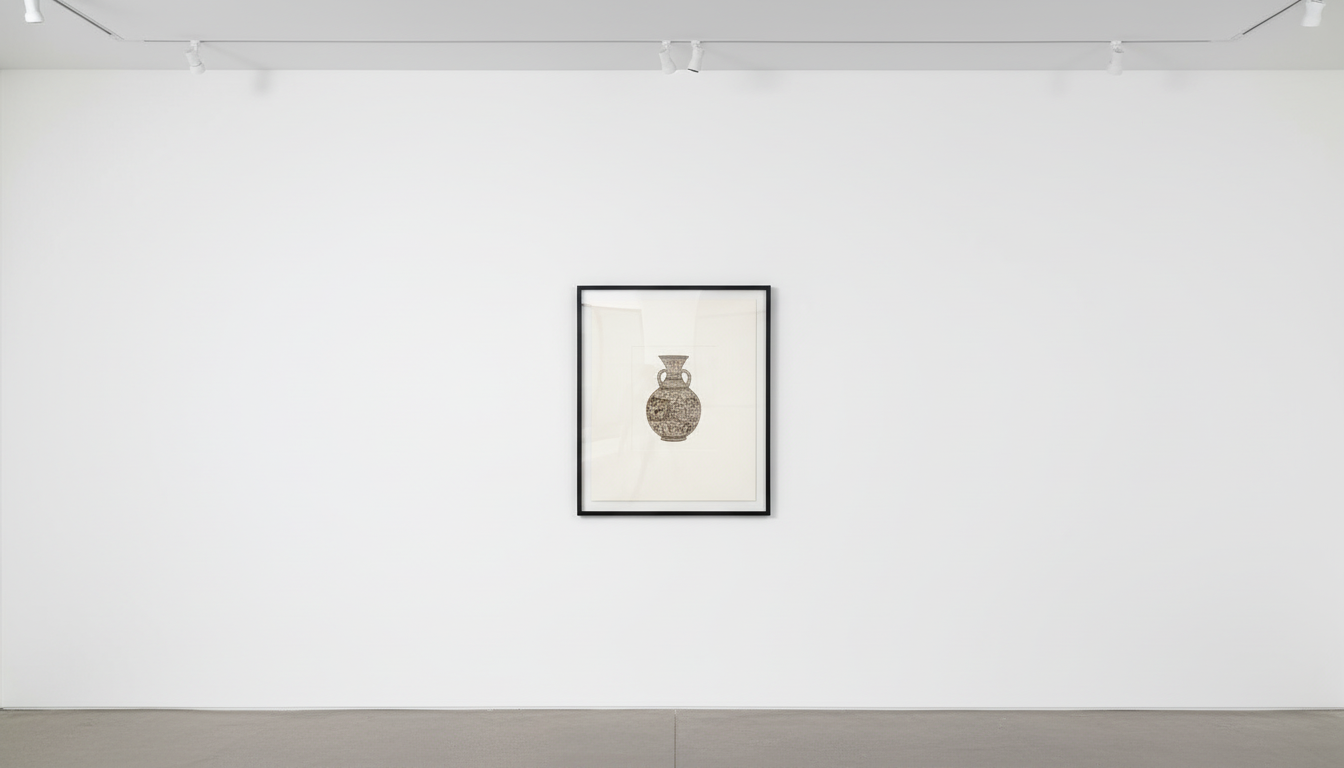 Jonas Wood - 8 Pots, 2017, Chin-collé etching on somerset paper