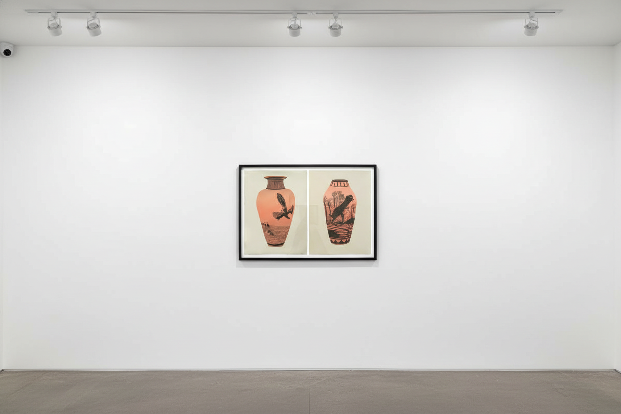 Jonas Wood - Archaeopteryx Lithographica - Dilophosaurus Wetherilli (Set of Two), 2015, Six color lithograph on handmade p...