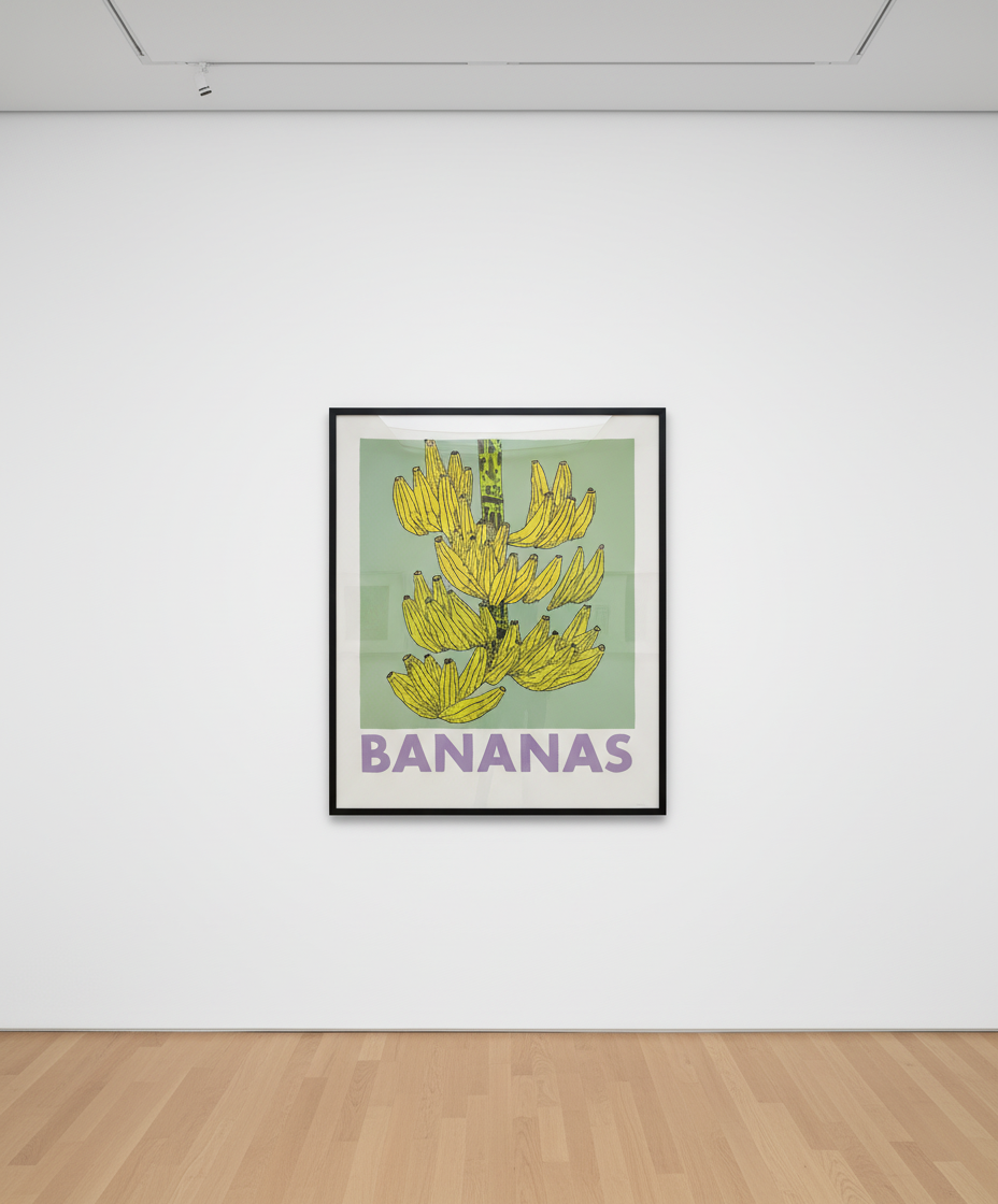Jonas Wood - Bananas, 2021, 9-color screen print on rising museum board