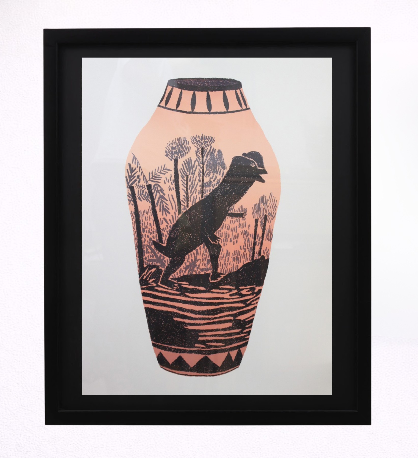 Jonas Wood - Dilophosaurus wetherilli, 2015, Lithograph