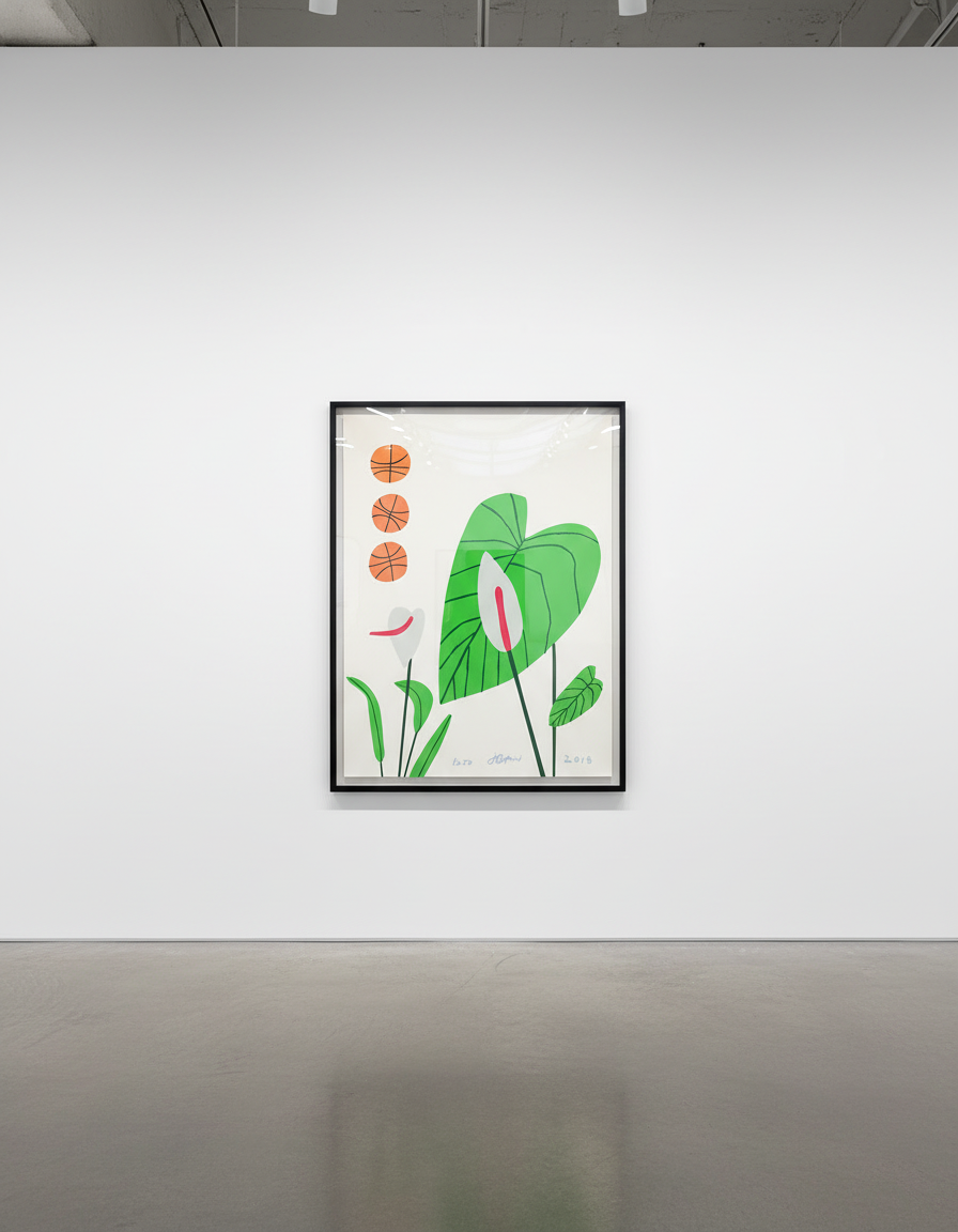 Jonas Wood - Holiday Print, 2018, 9-color screenprint on Rising museum board