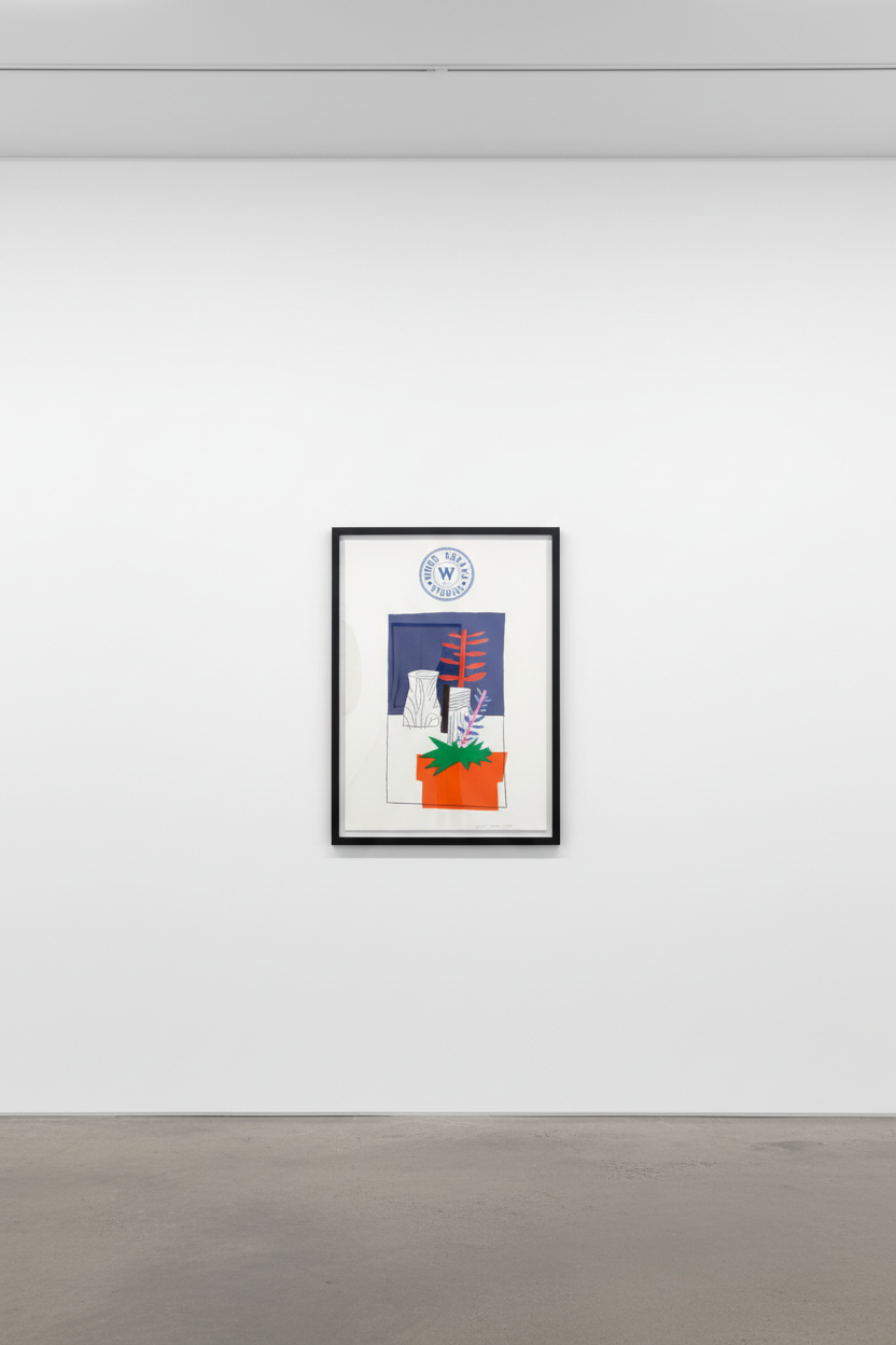 Jonas Wood - Notepad Doodle II (State 2), 2018, Lithograph on Rive BFK paper