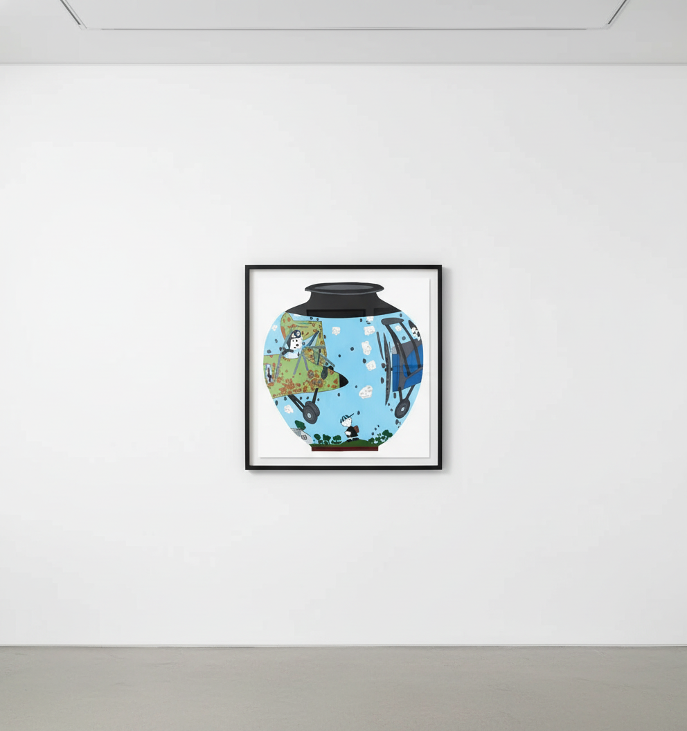 Jonas Wood - Snoopy Pot, 2019-2020, 19-colour screen print on Rising Museum Board