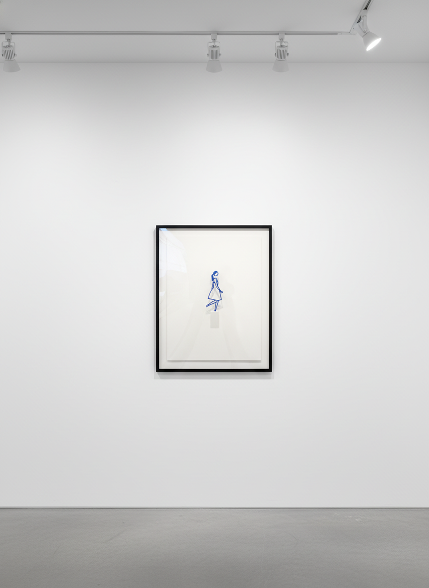 Julian Opie - Amelia, 2019, Polished acrylic on mat Corian base (resin stone mix)