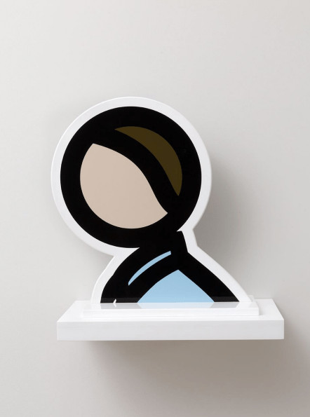 Julian Opie - Bobby from Heads Series, 2017, Screen print on sprayed aluminum