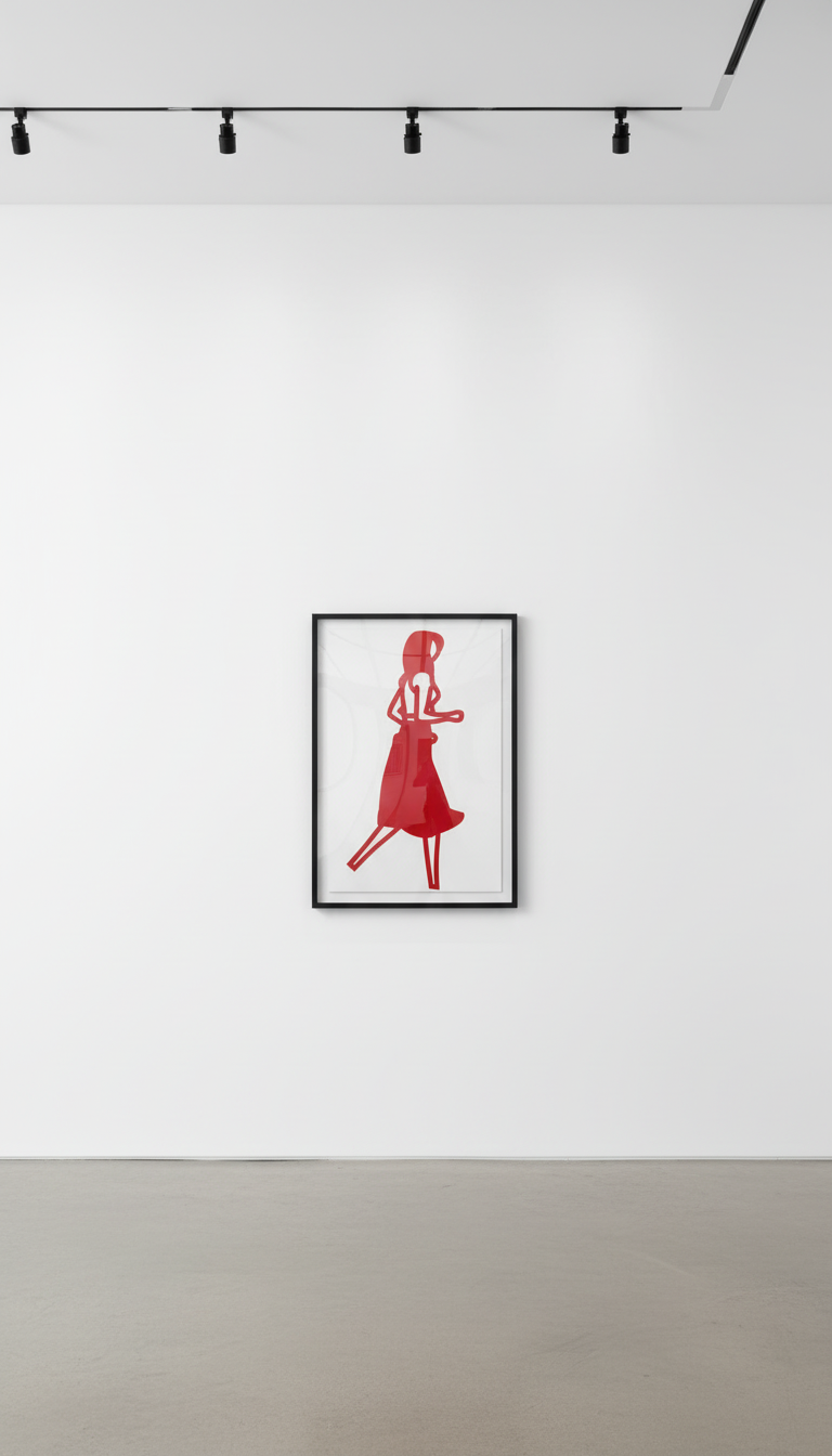 Julian Opie - Colored Runners 2, 2020, Continuous computer animation on 55 in / 139.7 cm LCD screen