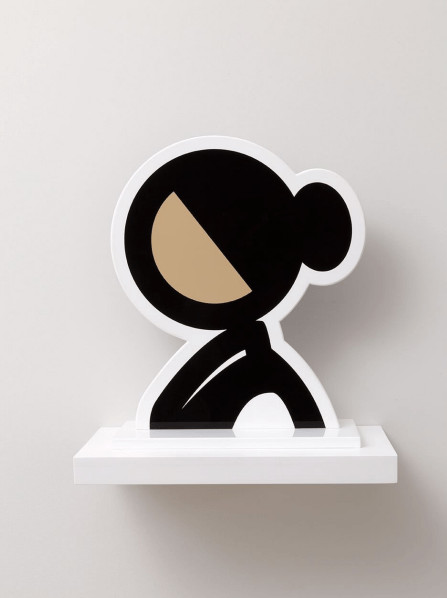 Julian Opie - Danielle from Heads Series, 2017, Screen print on sprayed aluminum