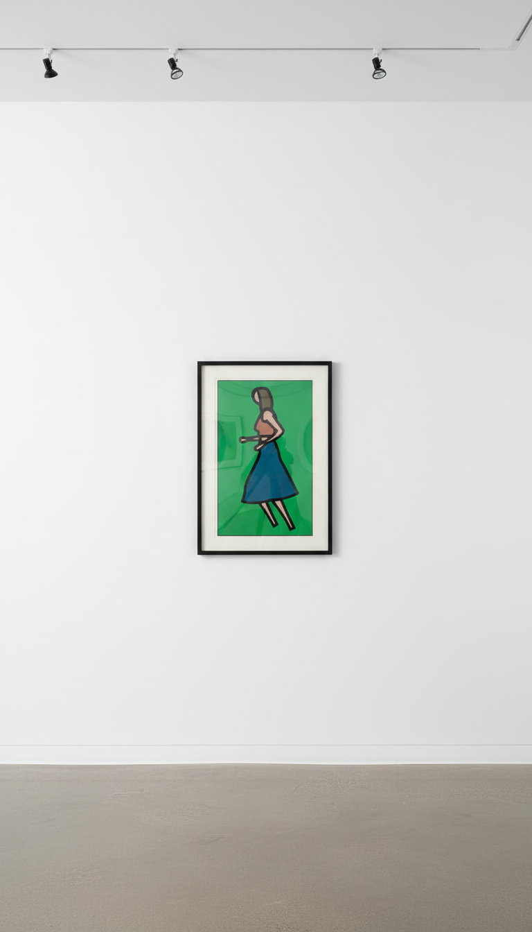 Julian Opie - Kiri, 2019, Continious computer animation on 55 inch LCD screen