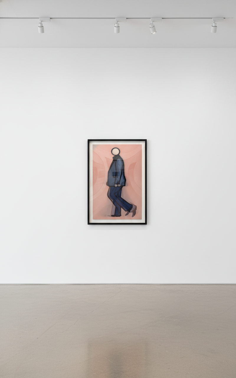 Julian Opie - Rod Walking, 2010, Lenticular acrylic panel in the artist's brushed aluminum frame