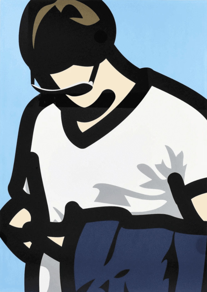 Julian Opie - Tourist With Phone, 2014, Screen print