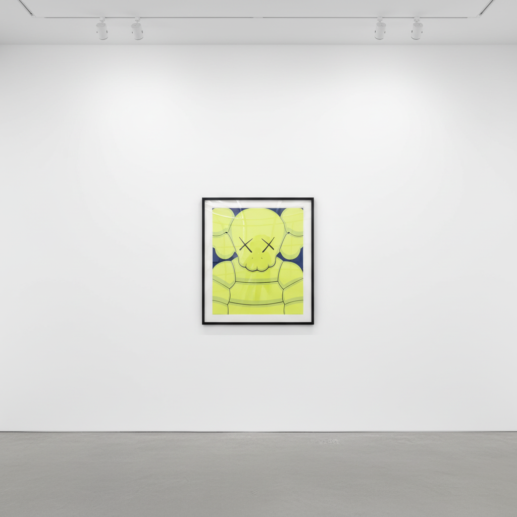 KAWS - WHAT PARTY (yellow), 2020, Screen print