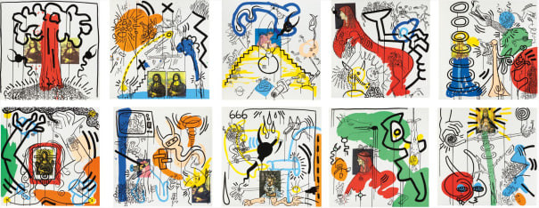 Keith Haring - Apocalypse (Littmann PP. 98-109), 1988, The complete set of ten silkscreens