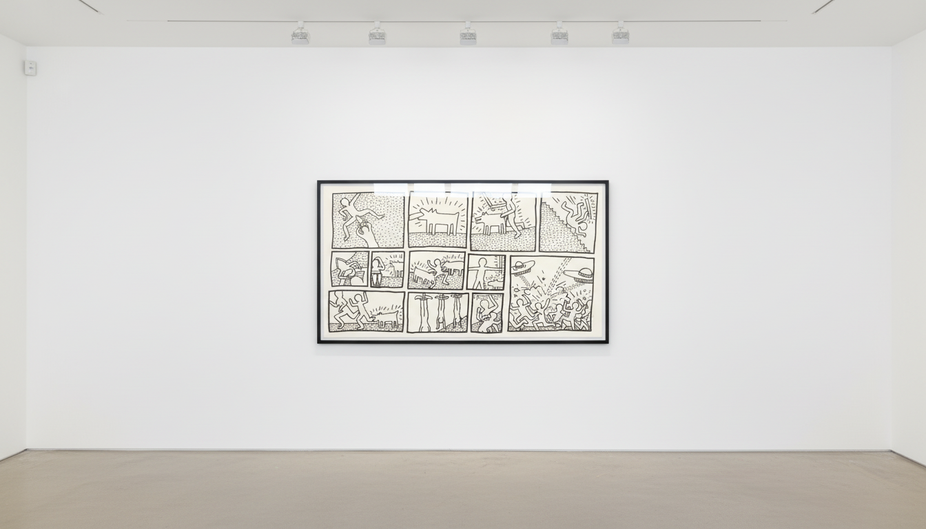 Keith Haring - Blueprint Drawing 1 (Littmann PP. 174 - 175), 1990                                   1990, Silkscreen