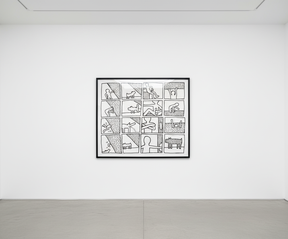 Keith Haring - Blueprint Drawing 11 (Littmann PP. 180), 1990, Silkscreen
