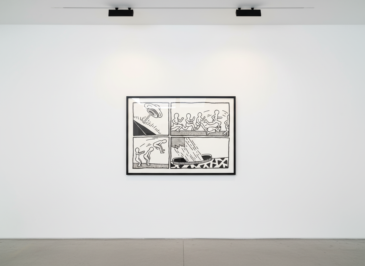 Keith Haring - Blueprint Drawing 3 (Littmann PP. 176), 1990, Silkscreen