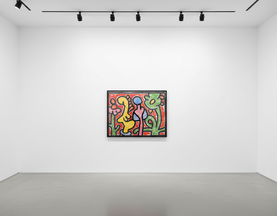 Keith Haring - Flowers 4 (Littmann PP. 167), 1990, Silkscreen