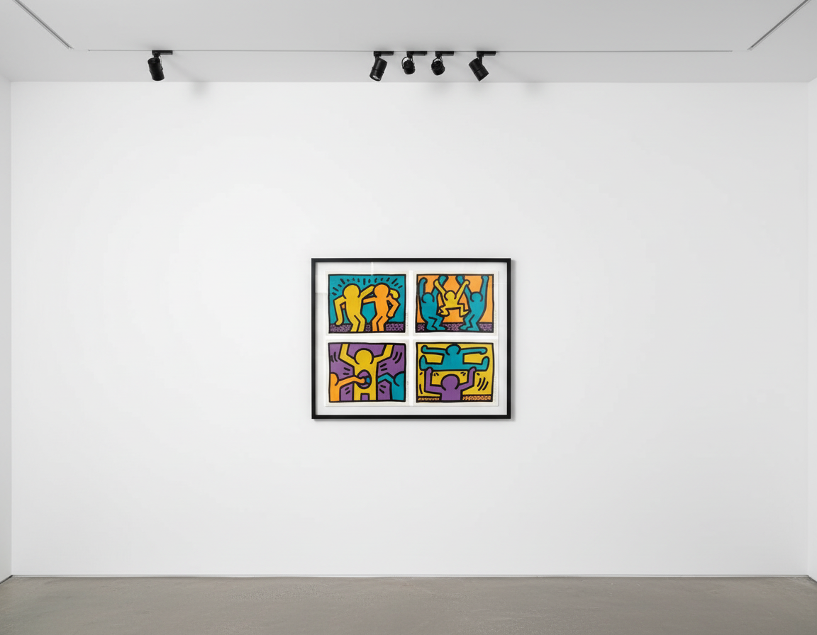 Keith Haring - Pop Shop I (Littmann PP. 82 - 83), 1987, The complete set of four silkscreens
