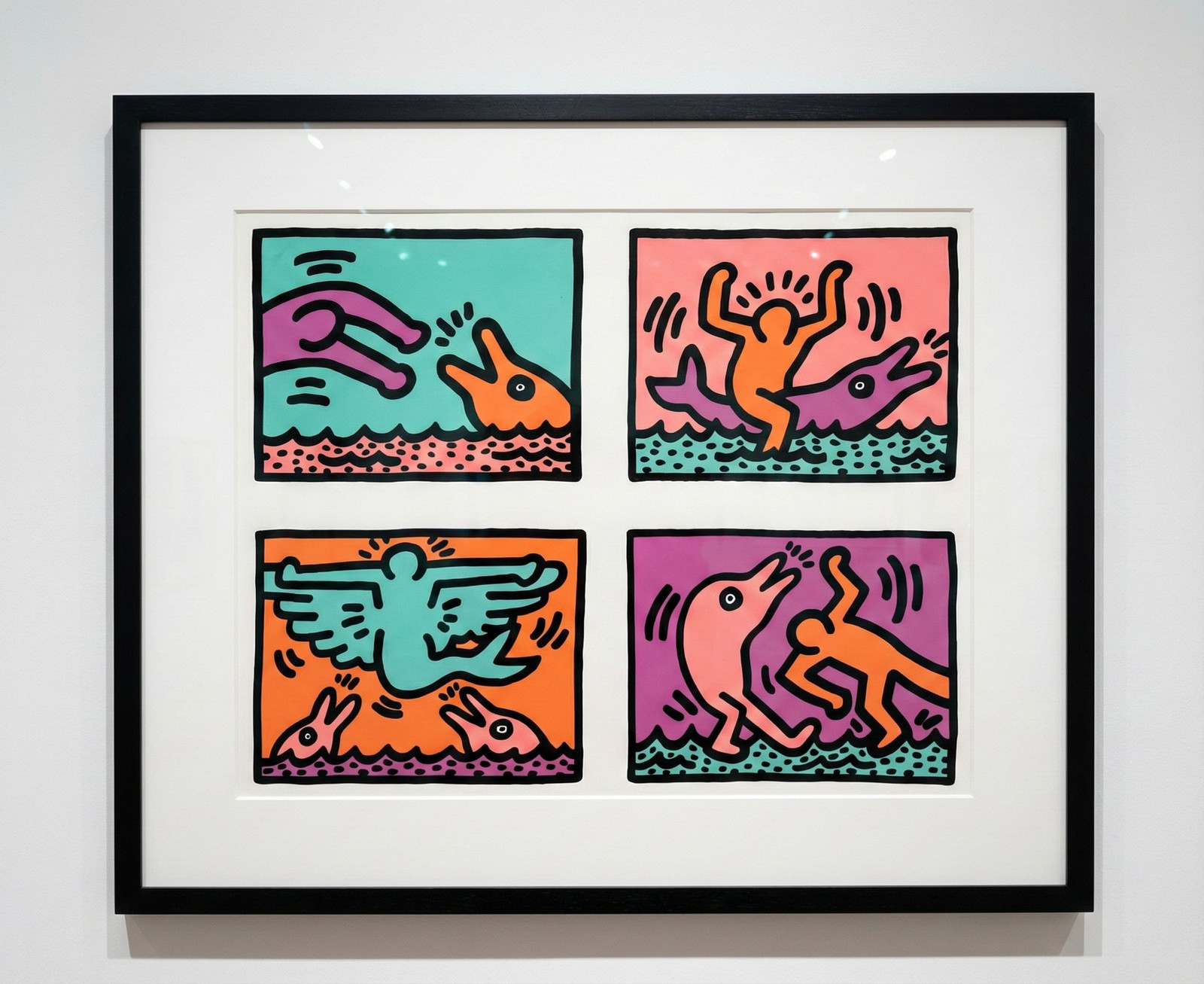 Keith Haring - Pop Shop Quad V (Littmann PP. 143), 1989, Silkscreen