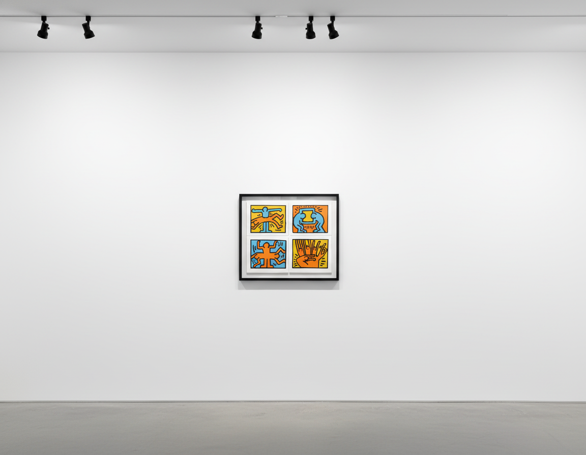 Keith Haring - Pop Shop VI (Littmann PP. 150-151), 1989, The complete set of four silkscreens