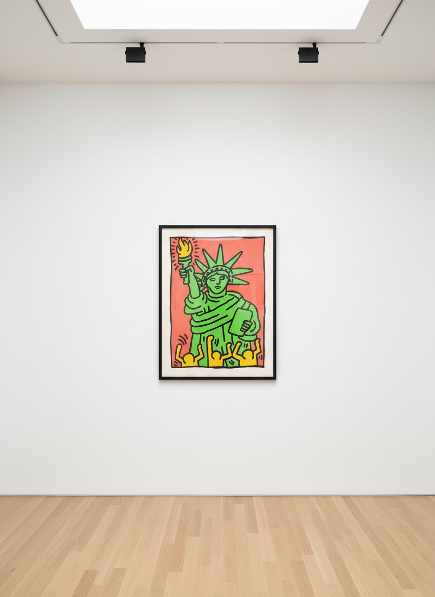 Keith Haring - Statue of Liberty (Littmann PP. 63), 1986, Silkscreen