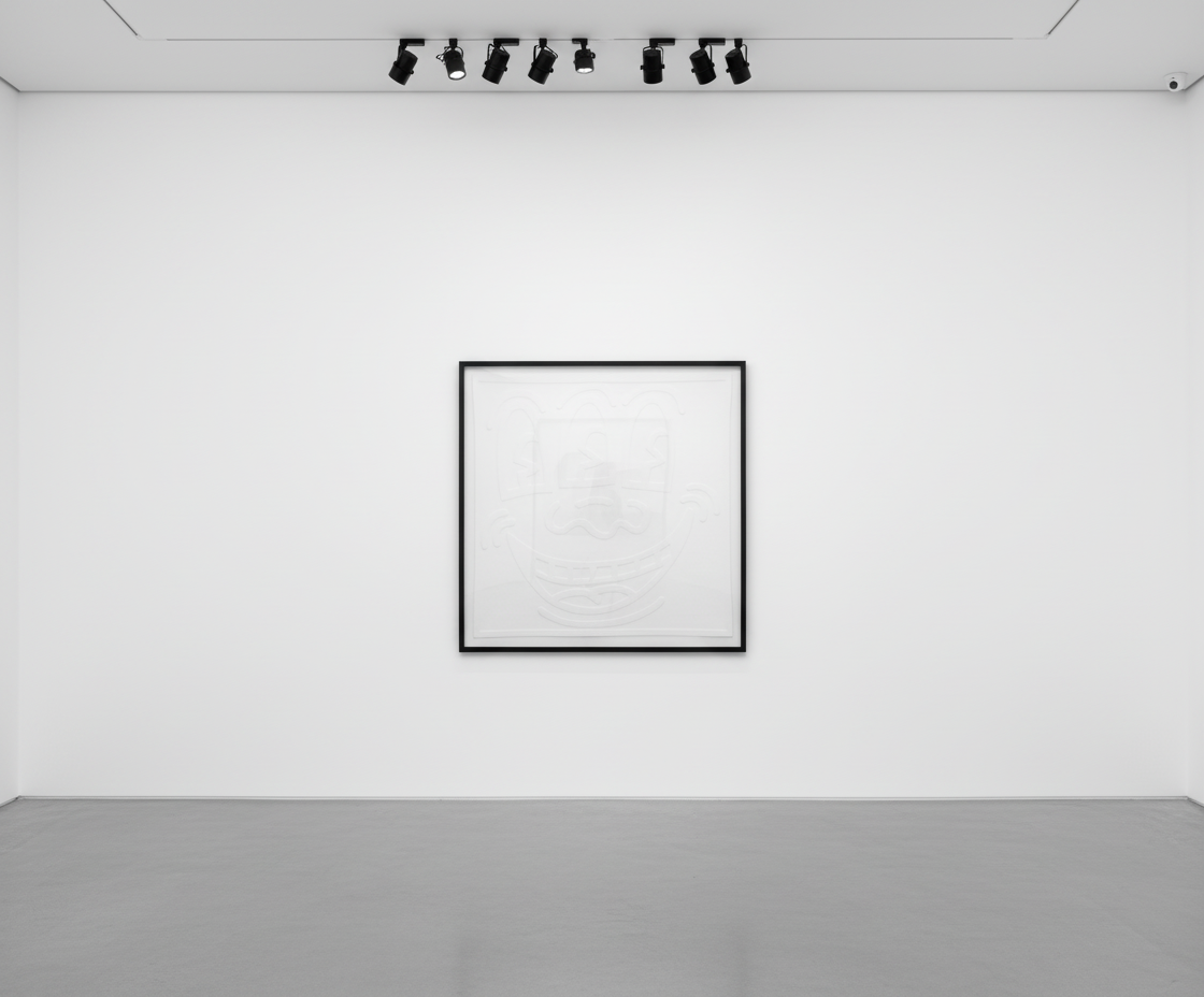 Keith Haring - Three Eyed Monster, from White Icons (Littmann PP. 173), 1990, Embossing