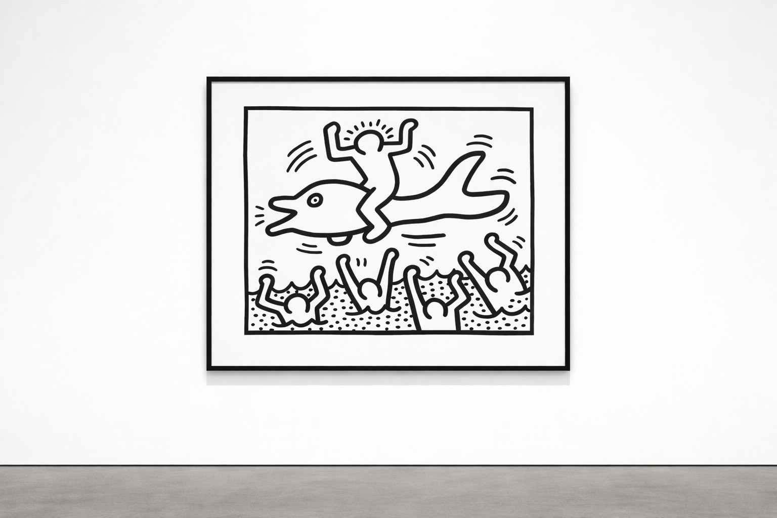 Keith Haring - Untitled (Man on Dolphin) (Littmann PP. 84), 1987, Lithograph