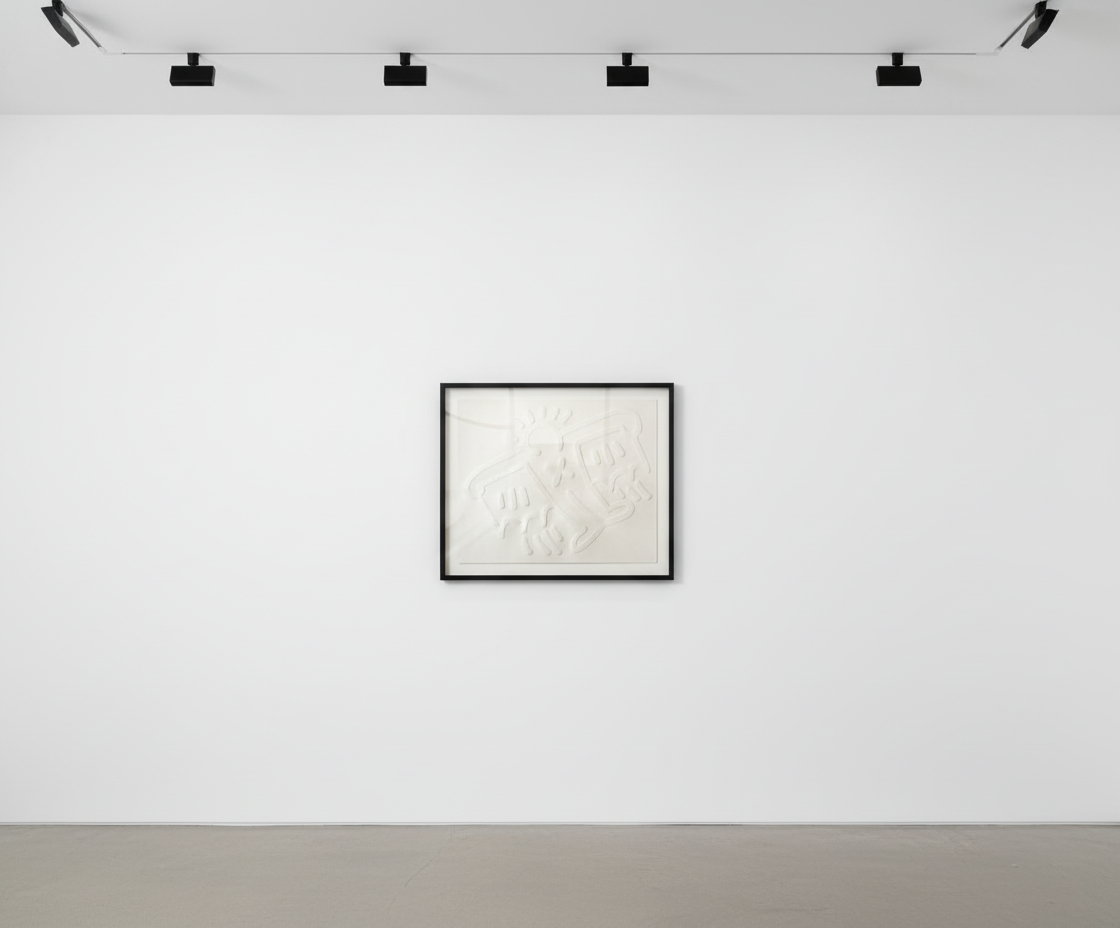 Keith Haring - X-Man, from White Icons (Littmann PP. 173), 1990, Embossing