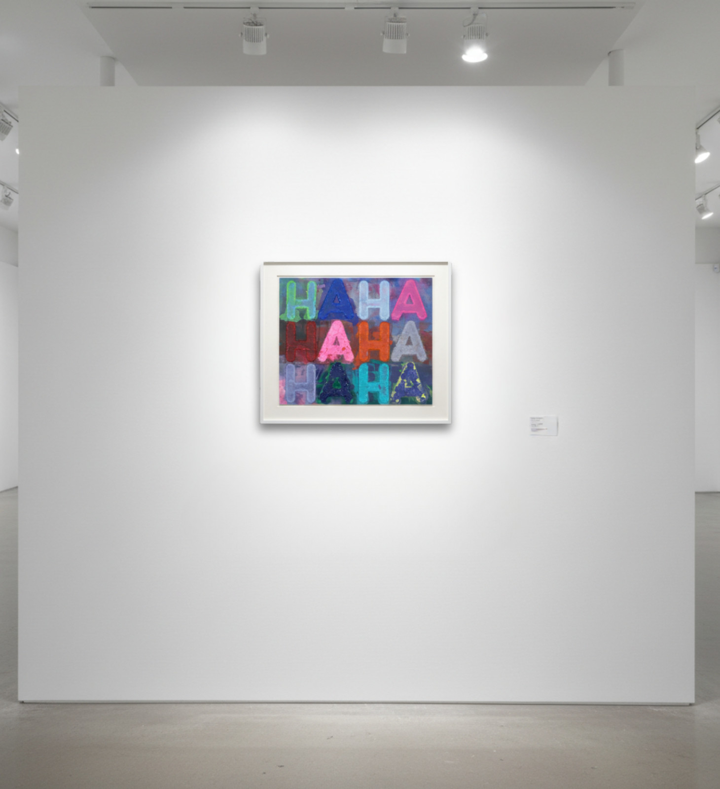 Mel Bochner - Ha Ha Ha, 2023, Monoprint in oil with collage, engraving and embossment on handmade paper