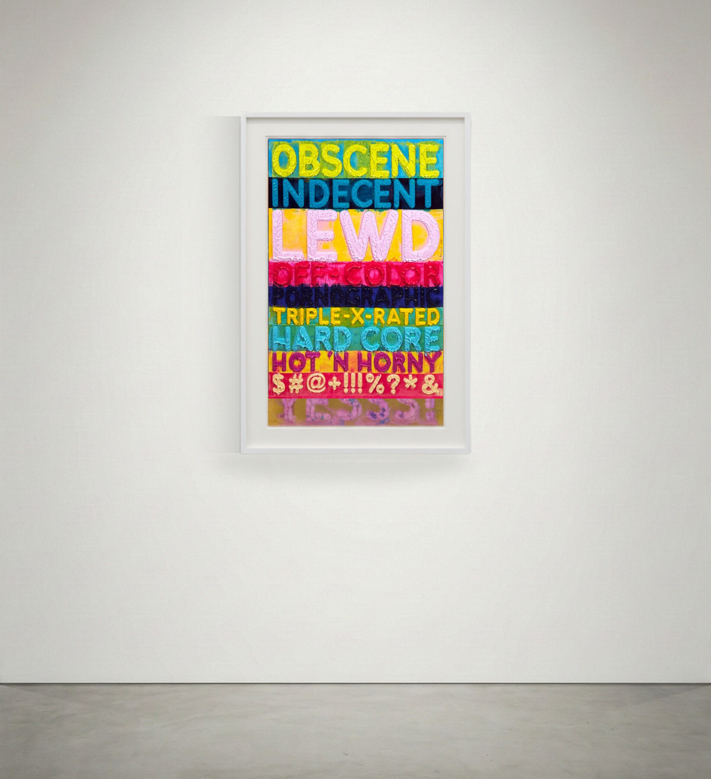 Mel Bochner - Obscene, 2017, Silkscreen