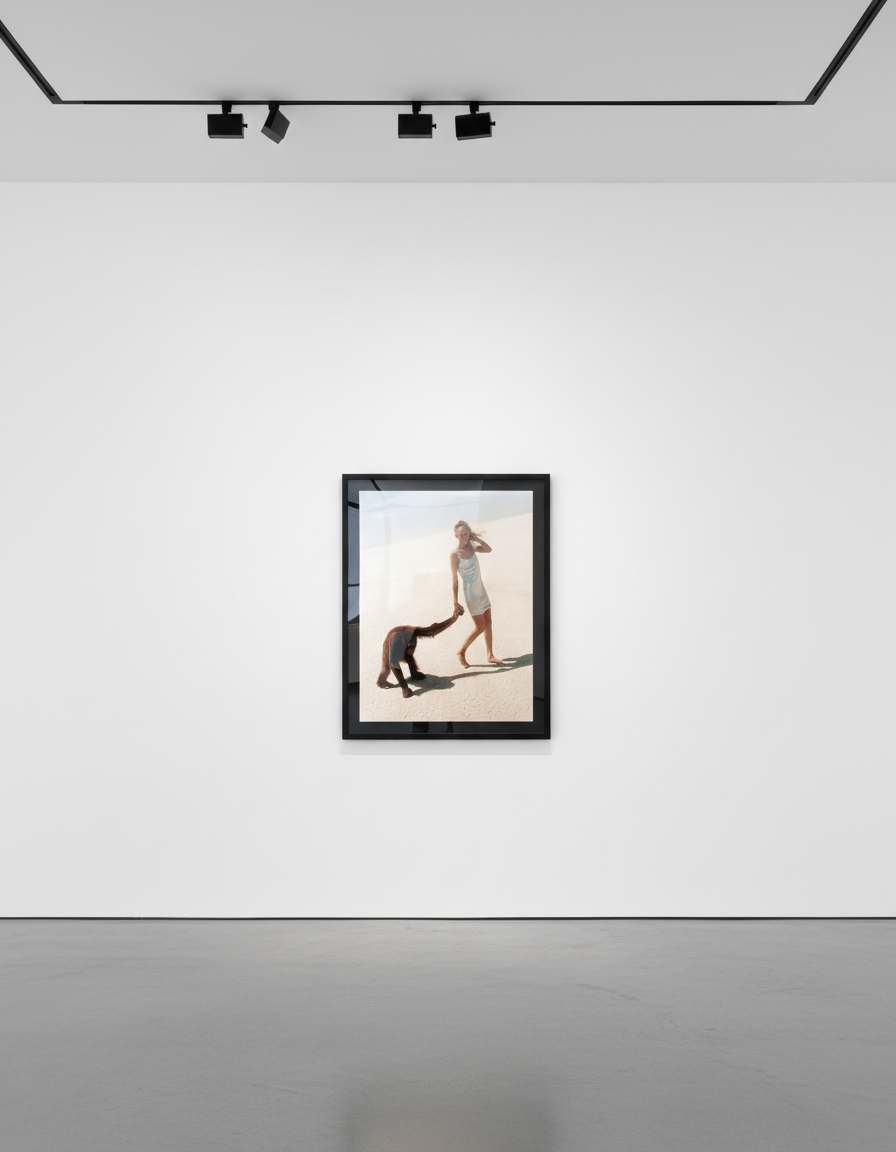 Michel Comte - Beauty and the Beast (Orangutan III), Archival pigment print