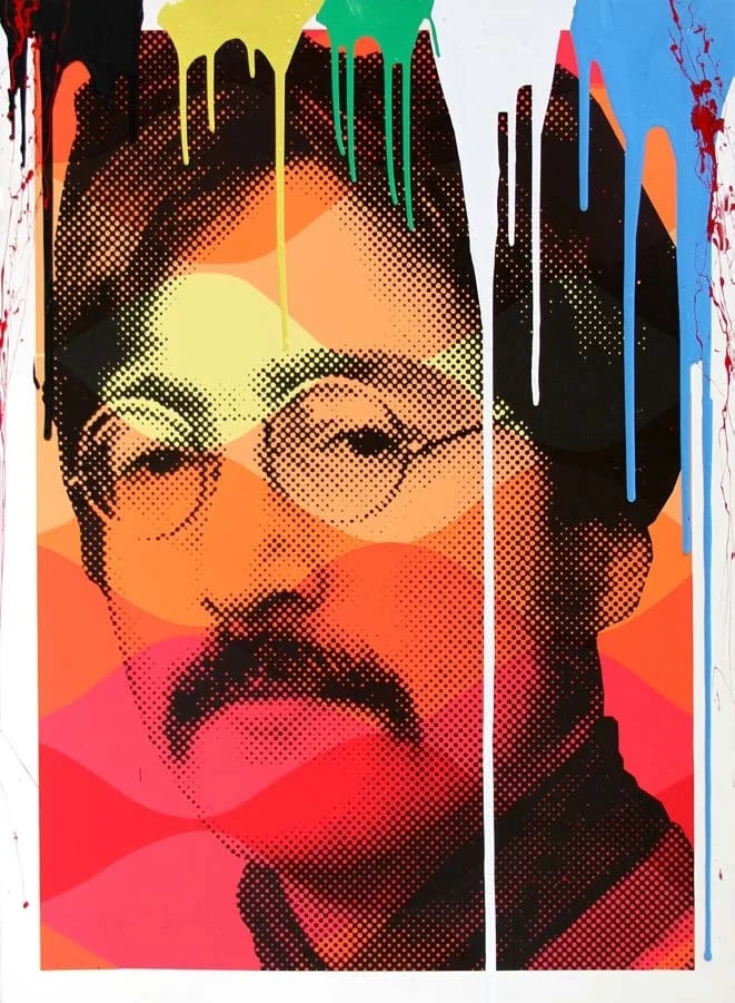 Mr. Brainwash - John Lennon, 2014, Silkscreen and acrylic on paper