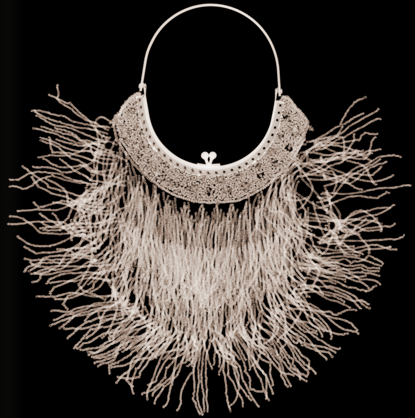 Nick Veasey - Sequin Bag, 2025, Framed Chromaluxe