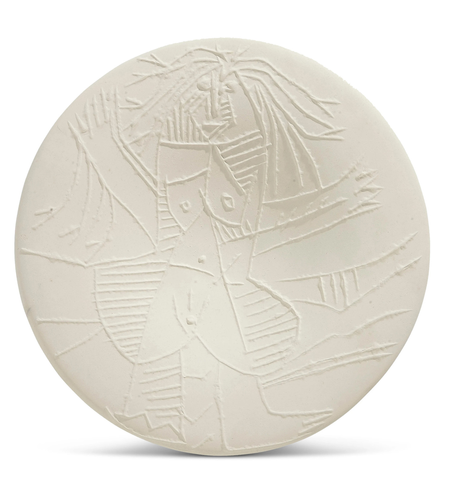 Pablo Picasso - Femme échevelée, 1963, White earthenware clayStamped with ‘Empreinte Originale de Picasso / Madoura Plein ...