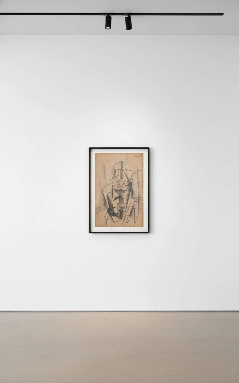 Pablo Picasso - Femme tenant un journal, 1915, Pencil on paper
Signed upper right : Picasso