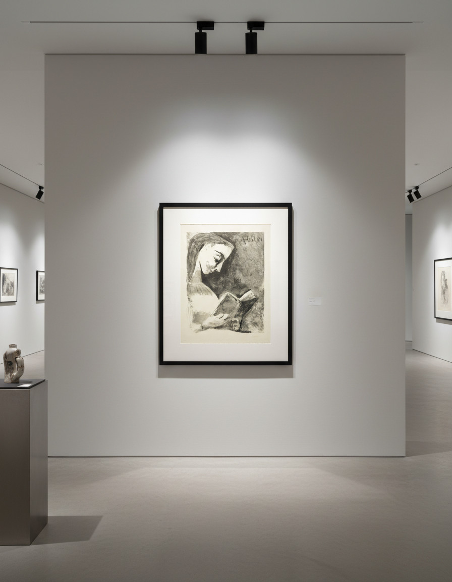 Pablo Picasso - Jacqueline Lisant, 1964, Linocut printed on Arches paper
Signed in pencil