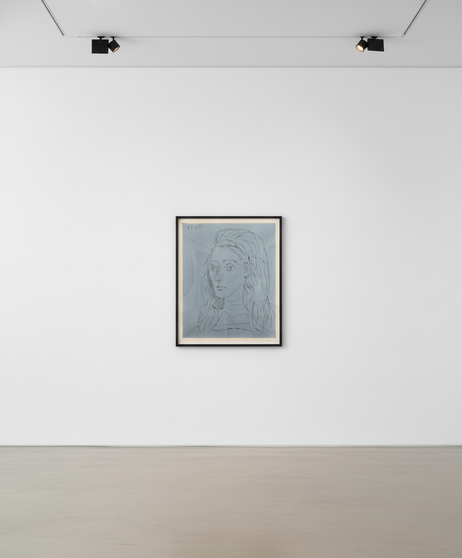 Pablo Picasso - Portrait De Jacqueline (Bloch 923), 1959, Linocut printed in two colors on Arches Wove Paper