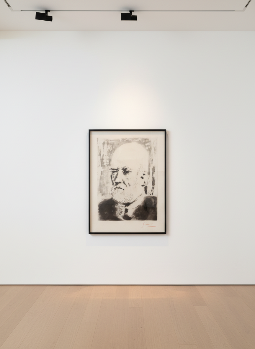 Pablo Picasso - Portrait of Vollard II, 1937, Bloch 231
Sugar-lift aquatint on copper
Suite Vollard 98
Signed “Picasso” in...