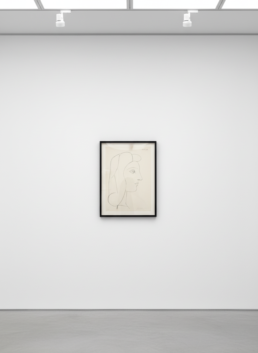 Pablo Picasso - Profil de Femme, Lithograph 
Signed by in pecil lower right
Printed by Mourlot 
Bloch 436