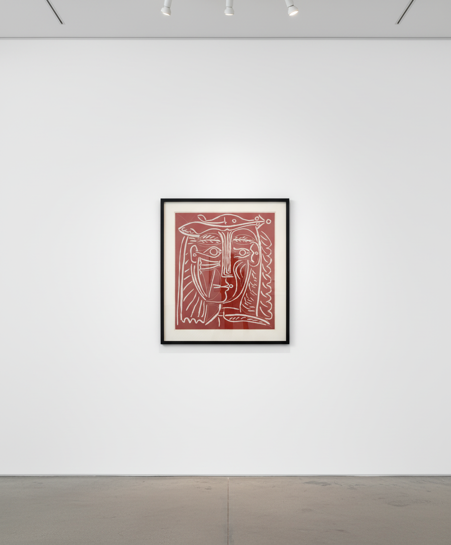 Pablo Picasso - Tête de Femme au Chapeau, 1962, Linocut
