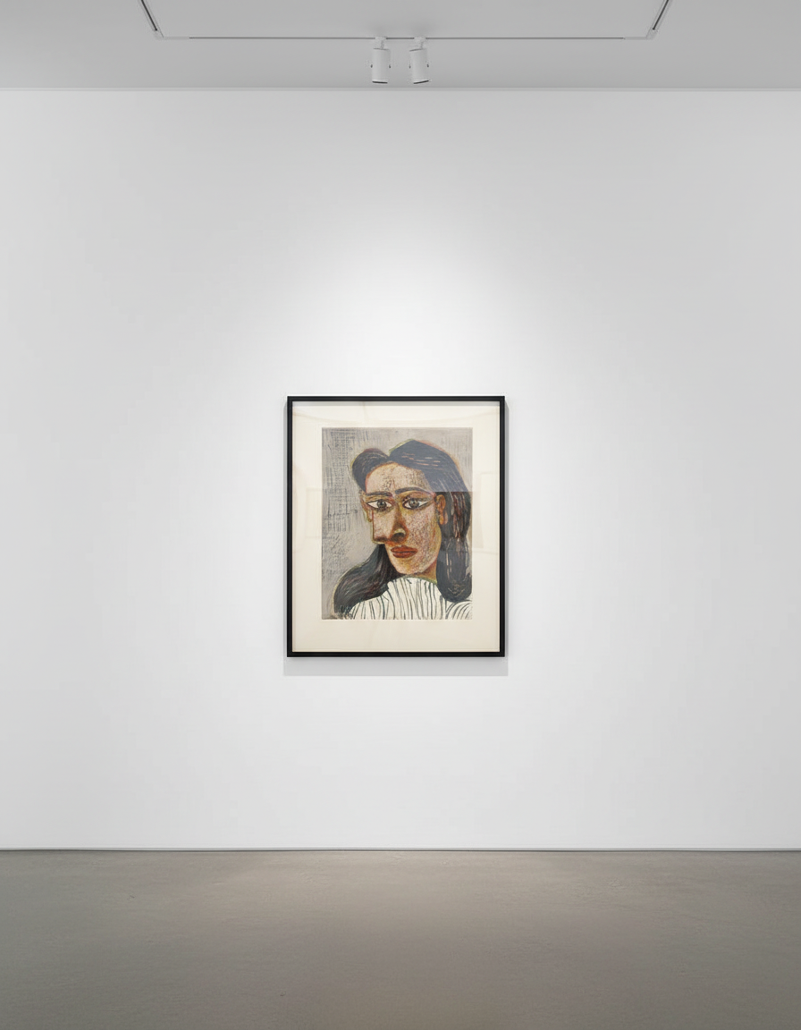 Pablo Picasso - Tête de Femme III: Portrait of Dora Maar, 1939, Aquatint printed in colors
Unsigned, Unnumbered