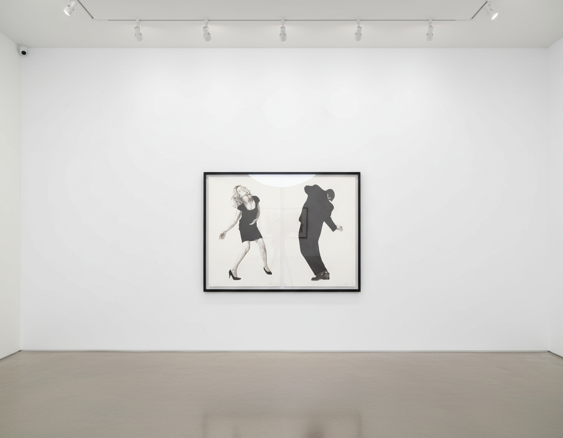 Robert Longo - Barbara & Raphael, from Men In The Cities, 1998, Set of 2 screen prints