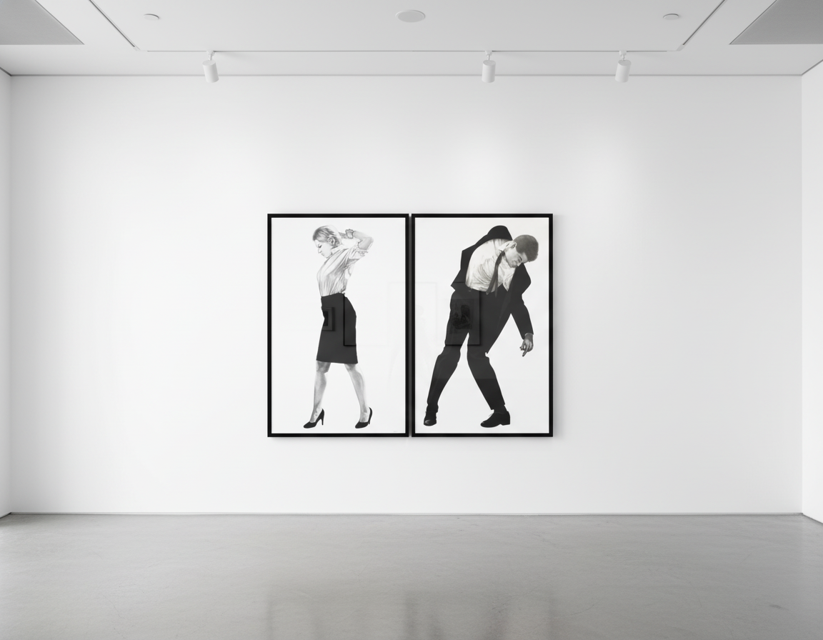 Robert Longo - Cindy and Max, 2002, Two individual original lithographs on BFK Rives paper
Hand-signed, dated, and numbere...