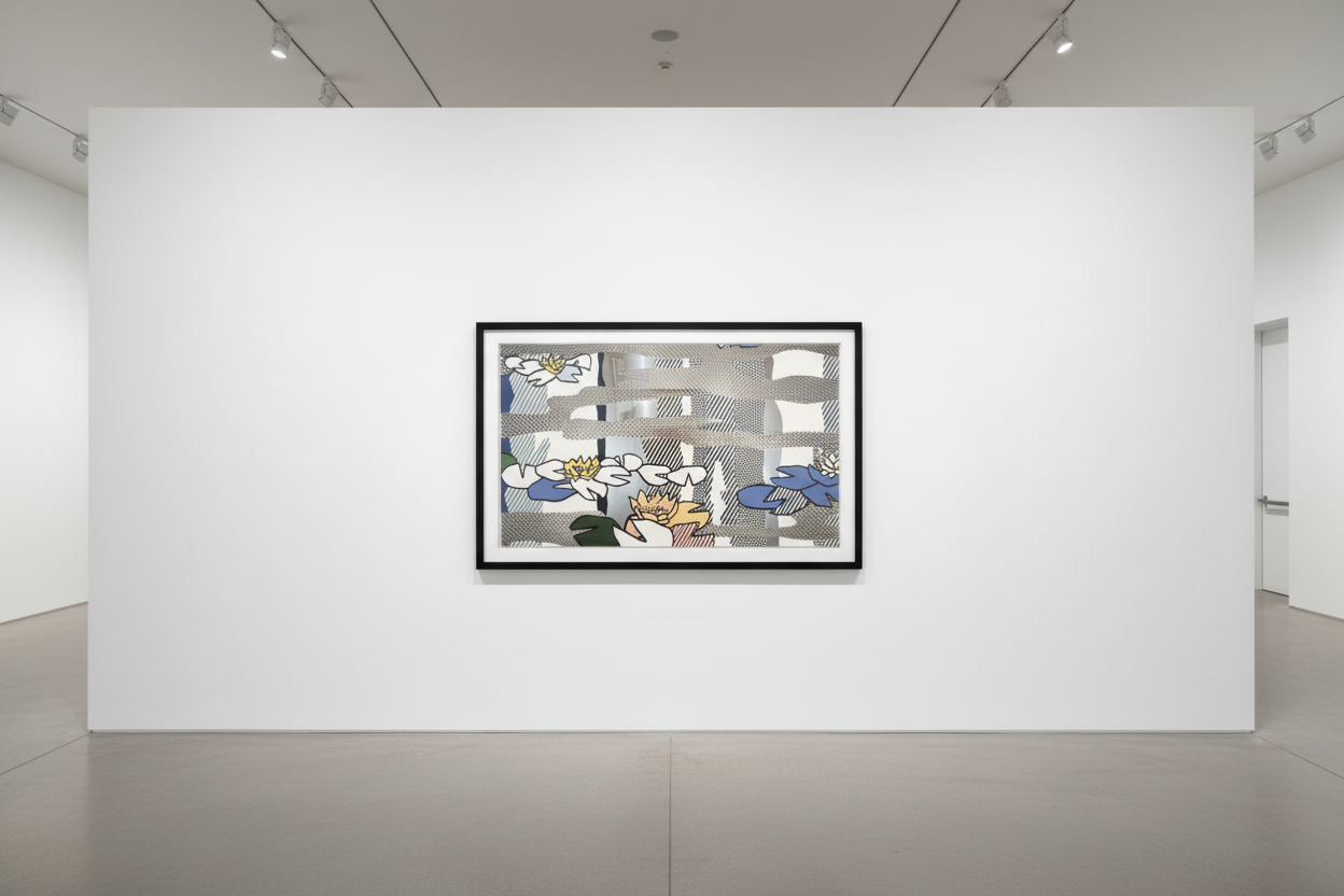 Roy Lichtenstein - Water Lily Pond with Reflections (C.264), 1992, Screen printed enamel and swirled stainless steel