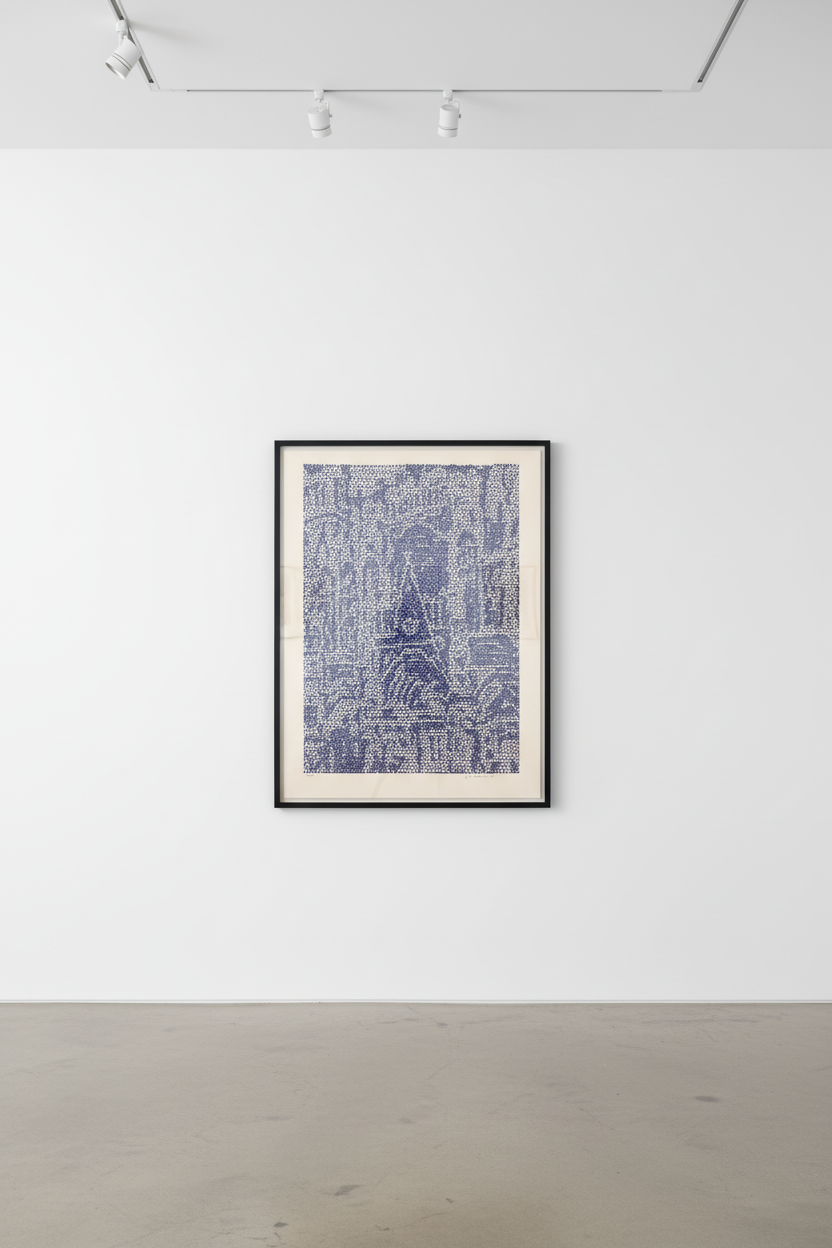 Roy Lichtenstein - Cathedral III (C. 77), 1969, Lithograph