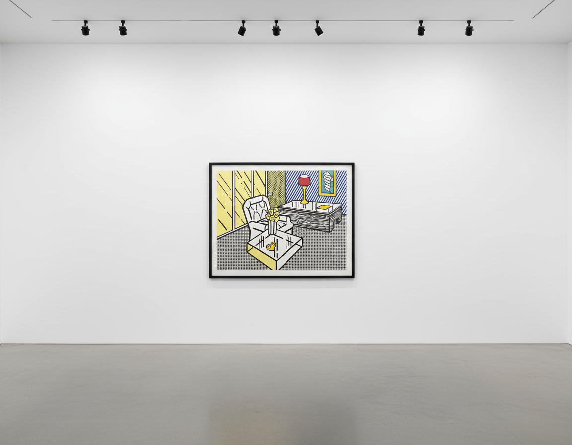 Roy Lichtenstein - The Den (C. 249) , from Interiors, 1990-91, Woodcut and screen print