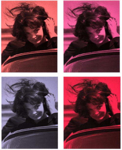 Russell Young - Jackie O Portfolio, 2015, Four hand-pulled acrylic and enamel silkscreens on somerset paper enclosed in a ...