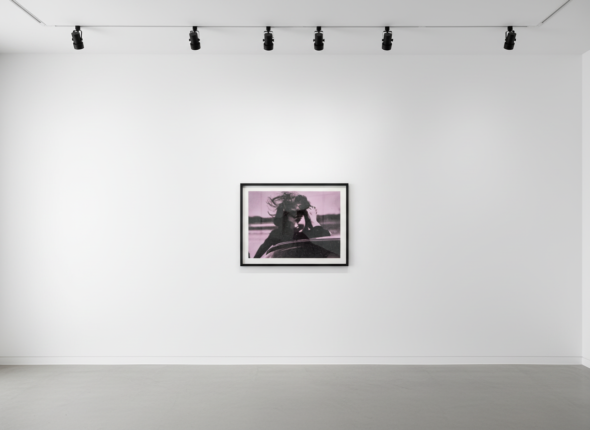 Russell Young - Jackie Strawberry Pink, 2017, Acrylic paint and enamel silkscreen on linen with diamond dust in Strawberry...