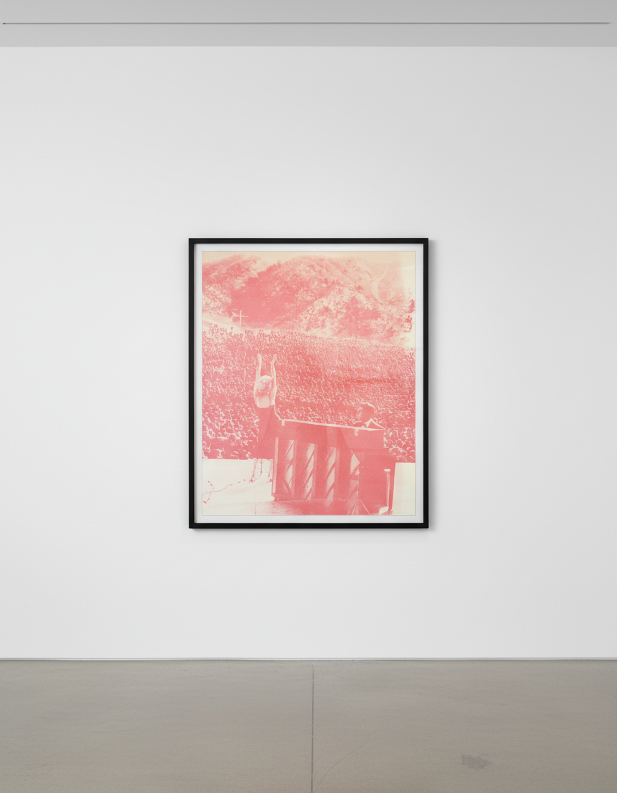 Russell Young - Marilyn in Korea 1954, 2006, Acrylic screen print on somerset paper in silver and milori blue