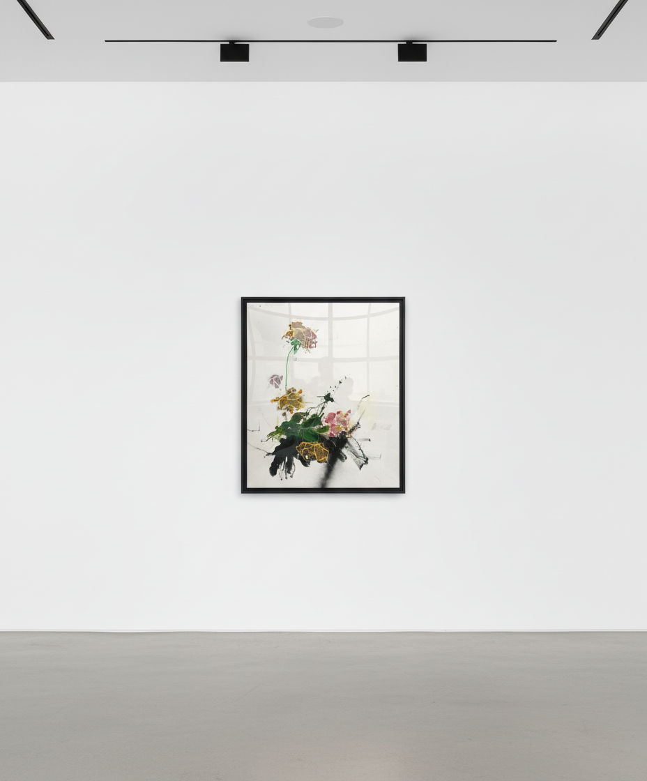 Sage Barnes - (Bloom) Study I, 2024, Acrylic, spray paint, pastel and resin on canvas wrapped panel